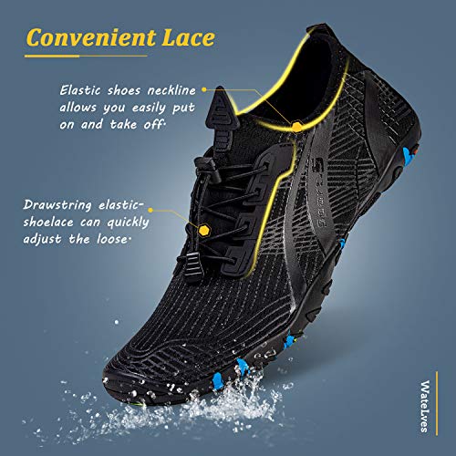 Image of WateLves Water Shoes Mens Womens Beach Swim Shoes Quick-Dry Aqua Socks Pool Shoes for Surf Yoga Water Aerobics