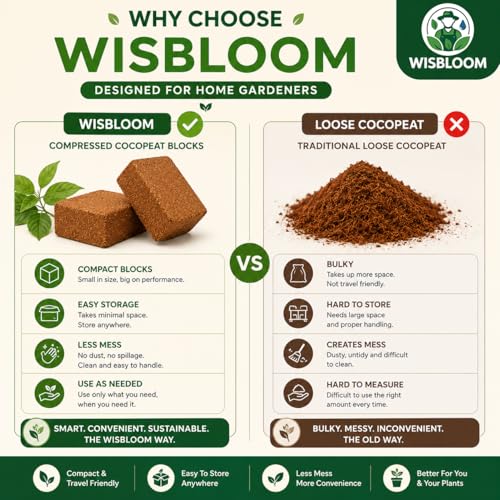 Image of Cocopeat Blocks for Gardening Pack of 2, 400g Compressed Coco Peat Bricks, Growing Medium for Seed Starting, Pots, Grow Bags & Indoor Plants