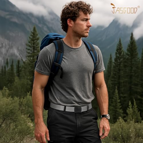 Image of JASGOOD Nylon Canvas Breathable Military Tactical Men Waist Belt With Plastic Buckle