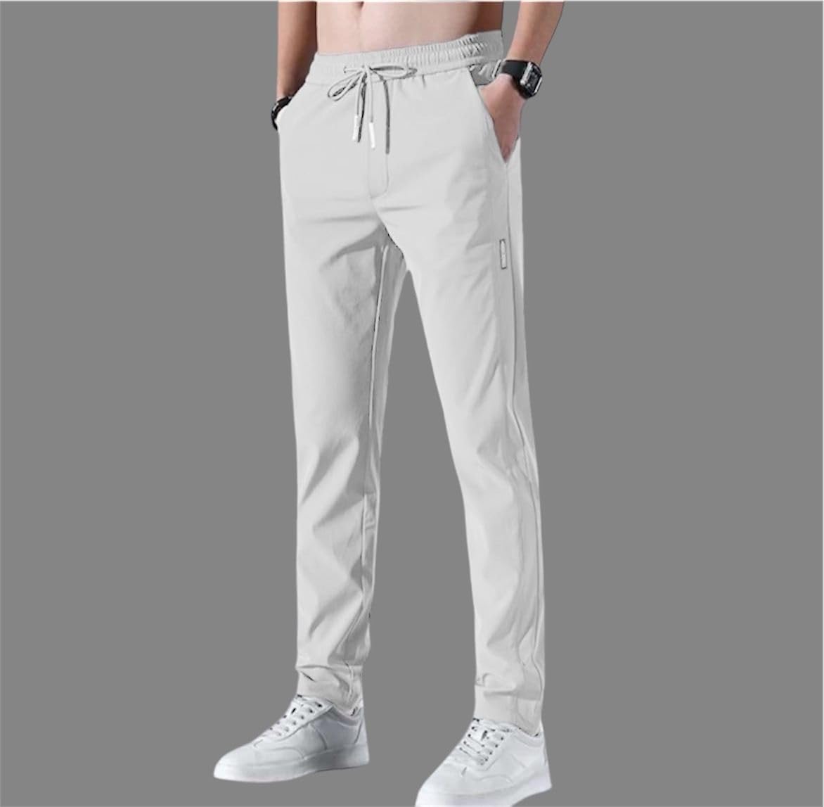Dryfit Soft Cotton Lycra Stretchable Trackpants,Breathable Luxurious Look Casual Trackpants Running Jogger with Both Side & Back Pockets for Men