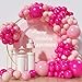 Pink Balloons Arch Kit, ADOINBY 139Pcs Pastel Pink Hot Pink Balloon Garland kit, 18 12 10 5 Inch Different Size Balloons for Wedding Birthday Princess Theme Baby Shower Bridal Shower Party Decorations