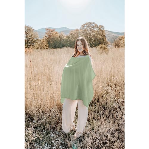 image for Konssy Muslin Nursing Cover for Baby Breastfeeding, Breathable 100% Co