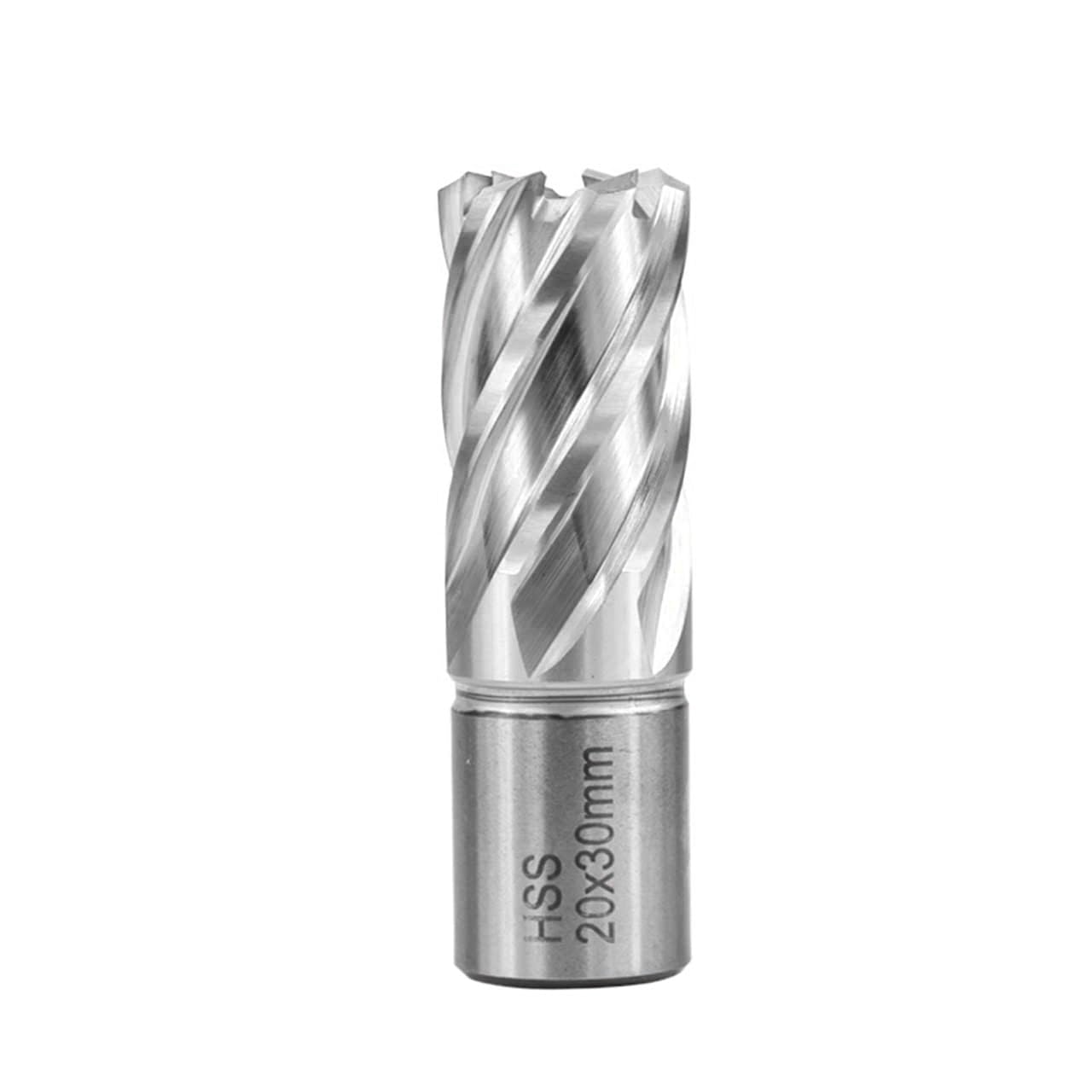 Shank HSS Annular Drill Bit 12-42x30mm TiN Coated Hollow Drill Bit for Metal Cutting Weldon Shank Core Drill Bit (30x30mm)