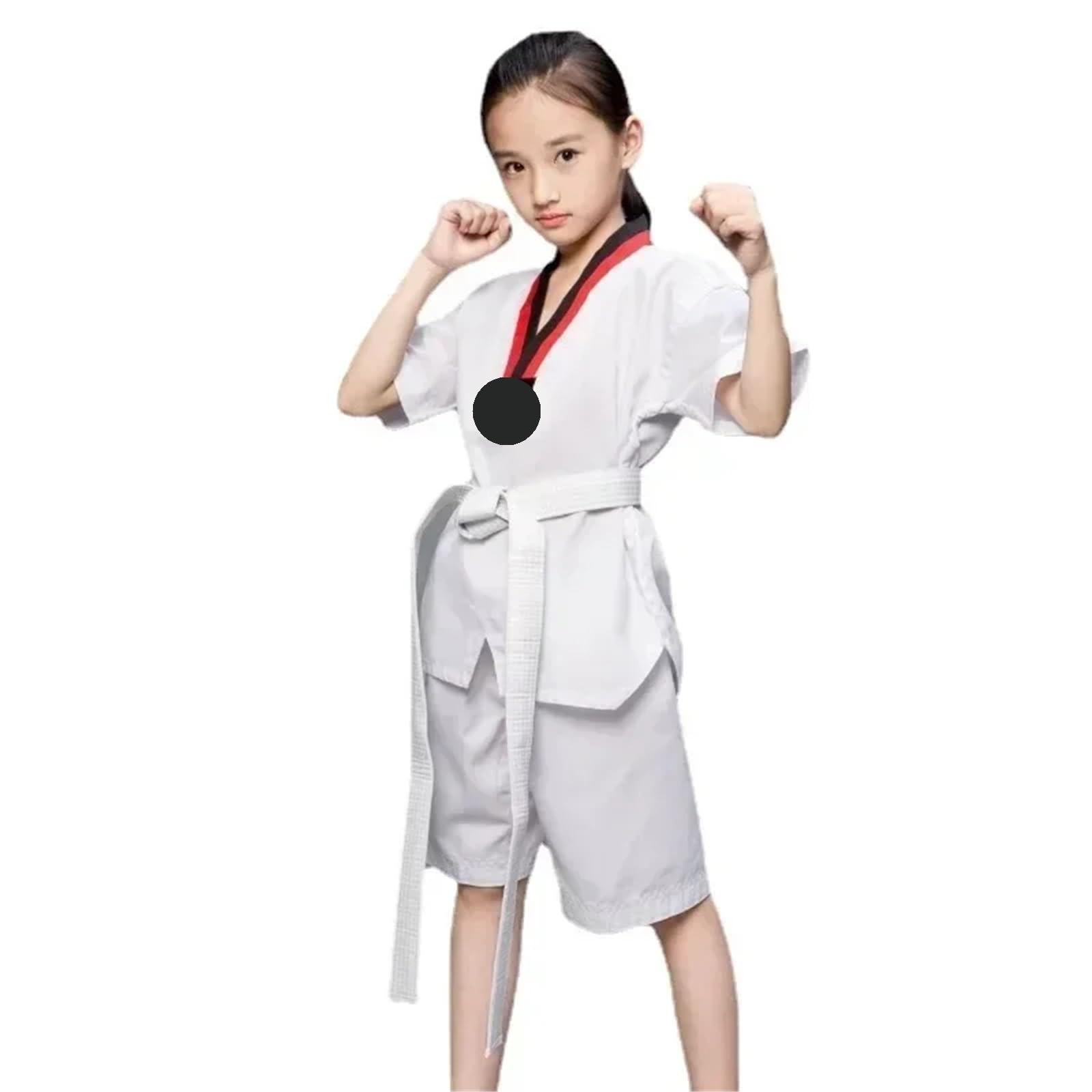Traje De Judo Trajes de Judo, Disfraces, Ropa, Uniformes Blancos de Taekwondo, Ropa de Karate, Judo, Dobok, Uniforme Gi de Media Manga Unisex for Adultos(160cm)
