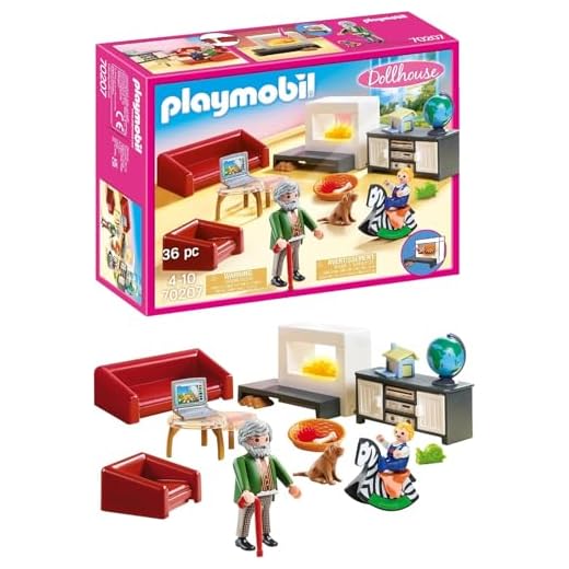 PLAYMOBIL Dollhouse 70207 Gemütliches Wohnzimmer, mit Lichteffekt, ab 4 Jahren 2 PLAYMOBIL Dollhouse 70207 Gemütliches Wohnzimmer, mit Lichteffekt, ab 4 Jahren