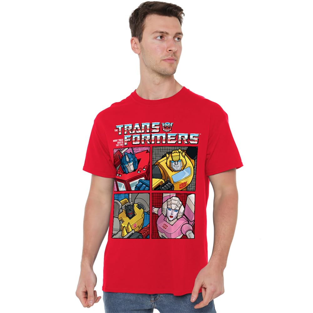Transformers - T-Shirt - Retro Heroic Autobot Grid - Medium - Red