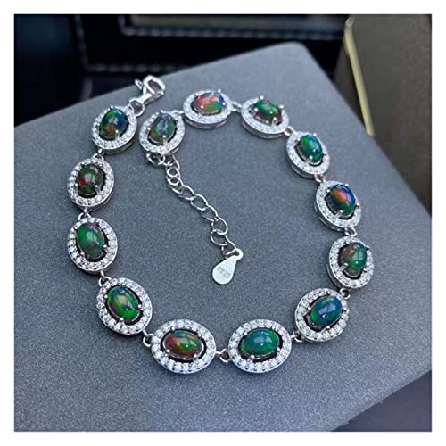 Opale Noire Naturelle bague argent 925 pour éviter les allergies de peau