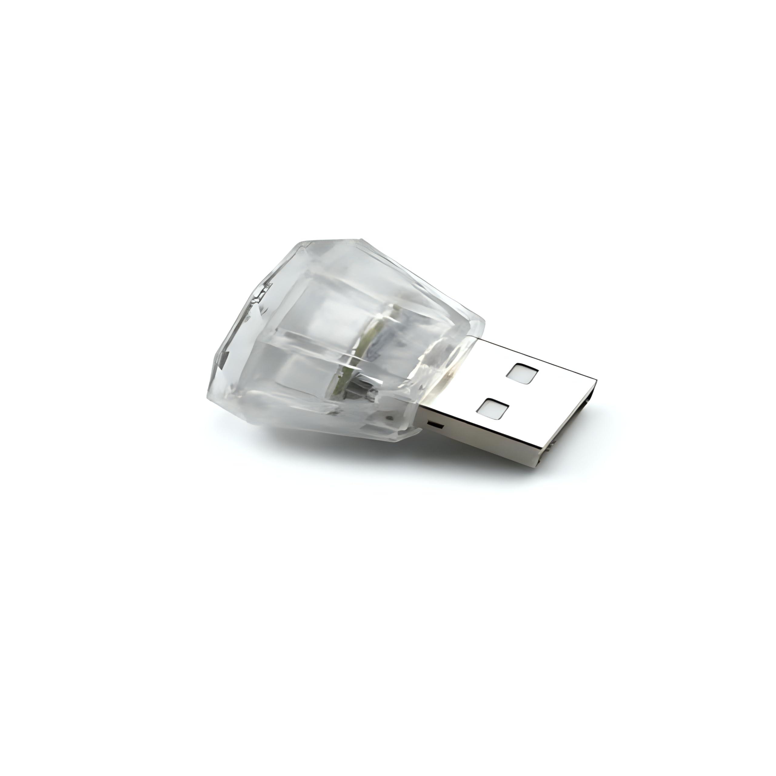 Oblivion Diamond Shape Car Mini USB LED Lights – Diamond Shape Interior Atmosphere Lamp for Car & Home Decoration, USB Night Light for Ambient Lighting, Compact & Stylish LED Mood Light (Pack of 1)