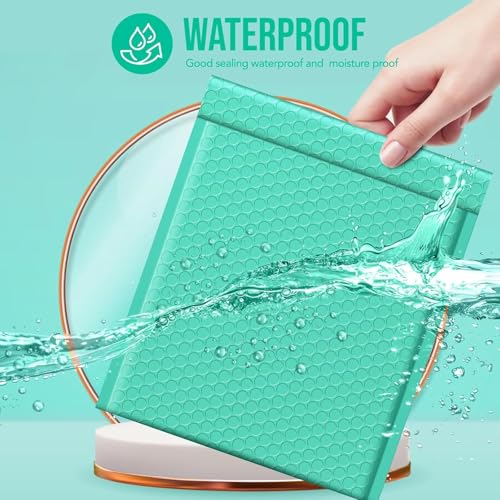Image of Fuxury Bubble Mailers 8.5x12 inch Teal Padded Envelopes 6000 Pack Bulk Strong Adhesion Full Pallet of Padded Mailers Thick Bubble Envelopes for Small Business Mailing Books Clothes Makeup Supplies