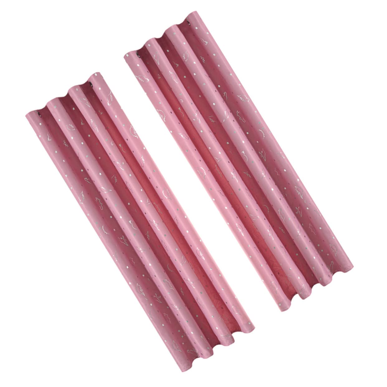 HOODANCOS Curtain Washable Dinosaur Nursery Living Room Fabric Polyester Pink