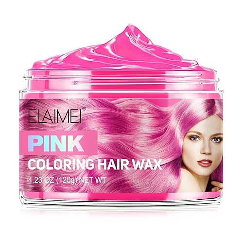 Cera de pelo temporal para el pelo, colores de pelo, tinte de pelo, estilismo para hombres y mujeres, pomada de peinado natural con resultado de color ultra fresco para fiestas, cosplay y Halloween