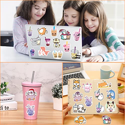 Boba Stickers 105Pcs Kawaii Bubble Tea Stickers,Drink Stickers, Vinyl Cute Tea Stickers Gifts,Asthetic Stickers,Water Bottle Sticker Pack For Teens Girls Kids #TOP4