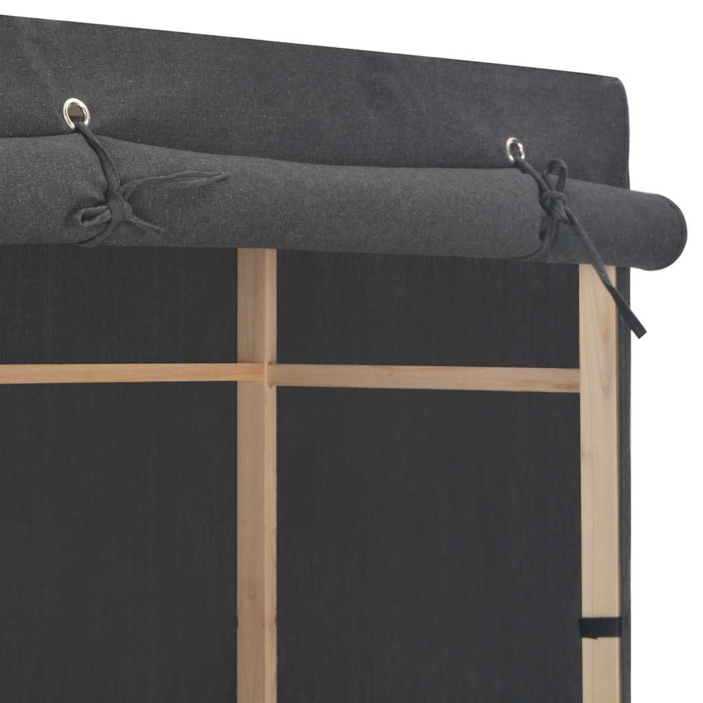 vidaXL Garde-Robe à 3 Niveaux Gris 79 x 40 x 170 cm Tissu