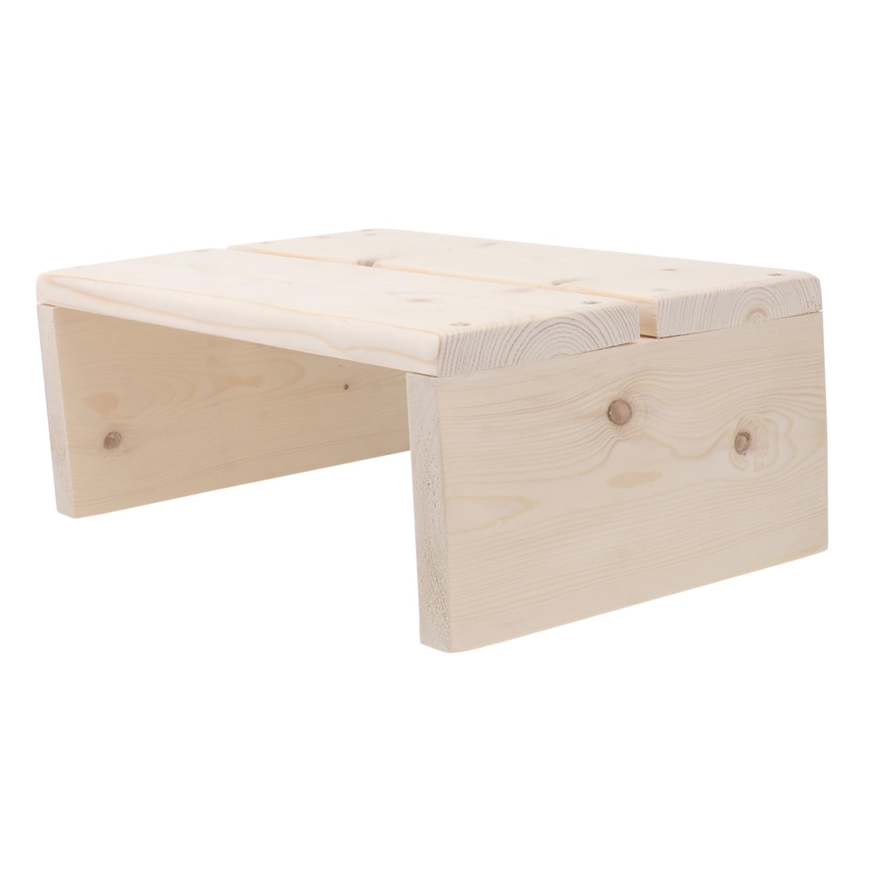 Sgabello Bagno in Legno Antiscivolo, Rialzo Toilette
