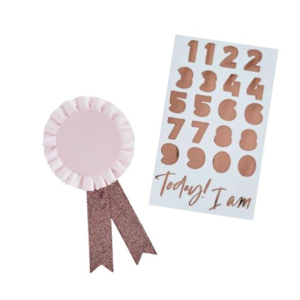 Club Green Green/Gold Club Diy Age Birthday Rosette Badge, Milestone Birthday Badge, Birthday Age Rosette, Rose Birthday Badge, Any Age Party Birthday Badge