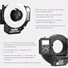 Godox Wistro AR400 Lightweight Ring Flash with Li-Ion Battery Unibody Design and Shadow-Free Illumination (Black)