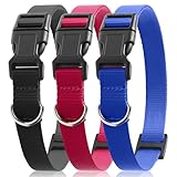 PetJoy Shock Collar Replacement Collar Strap, Bark Collar Replacement Strap 3-Packs, 3/4 Inch Dog Collar with Quick Release Buckle, Length 8-27 Inches and D-Ring