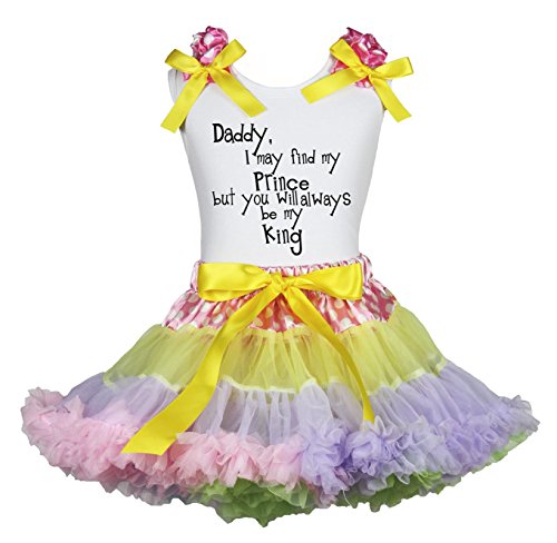 Camiseta Rainbow y falda set de ropa infantil para regalar a niñas de 1 a 8 años