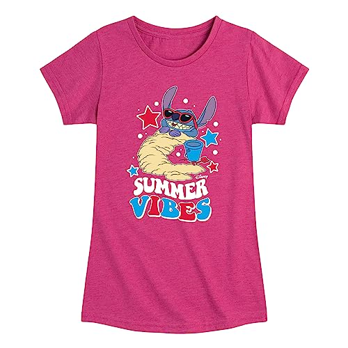 Disney - Lilo & Stitch - Summer Vibes - Toddler and Youth Girls Short Sleeve Graphic T-Shirt
