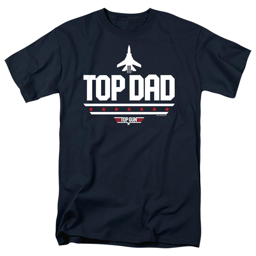 Top Gun Dad Father's Day Unisex T Shirt, Navy, X-Large