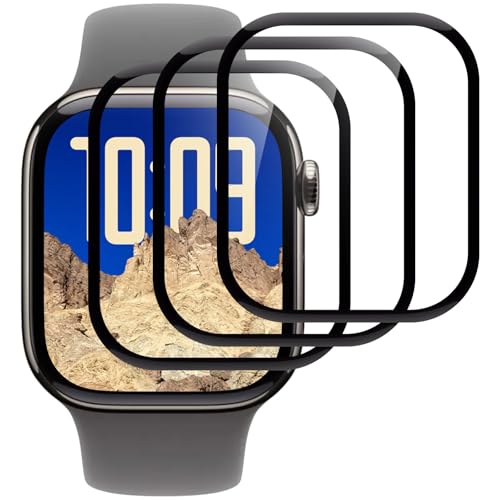 Joeyu (3 Stück) Panzer Schutz Glas für Apple Watch Series 10/11 42mmhandyglas9H Härte Anti-Schock Blasenfrei Kratzfest display folie