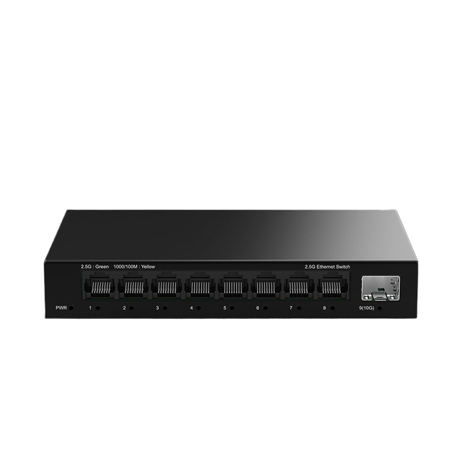 Commutateur Ethernet non géré 2,5 GbE 8 ports Commutateur réseau 2,5 GBASE-T avec port SFP+ 10G Plug and Play Commutateur Homelab sans ventilateur (adaptateur US)