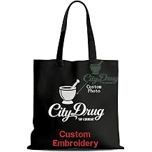 Custom Embroidered Tote Bag with Logo - Personalized Tote Bag for Women, Durable Canvas for Work & Travel