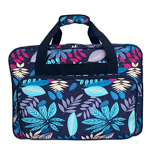 jojomis Sewing Machine Storage Bag Large Capacity Organizer with Pockets Dark Blue Twin for Craft Supplies