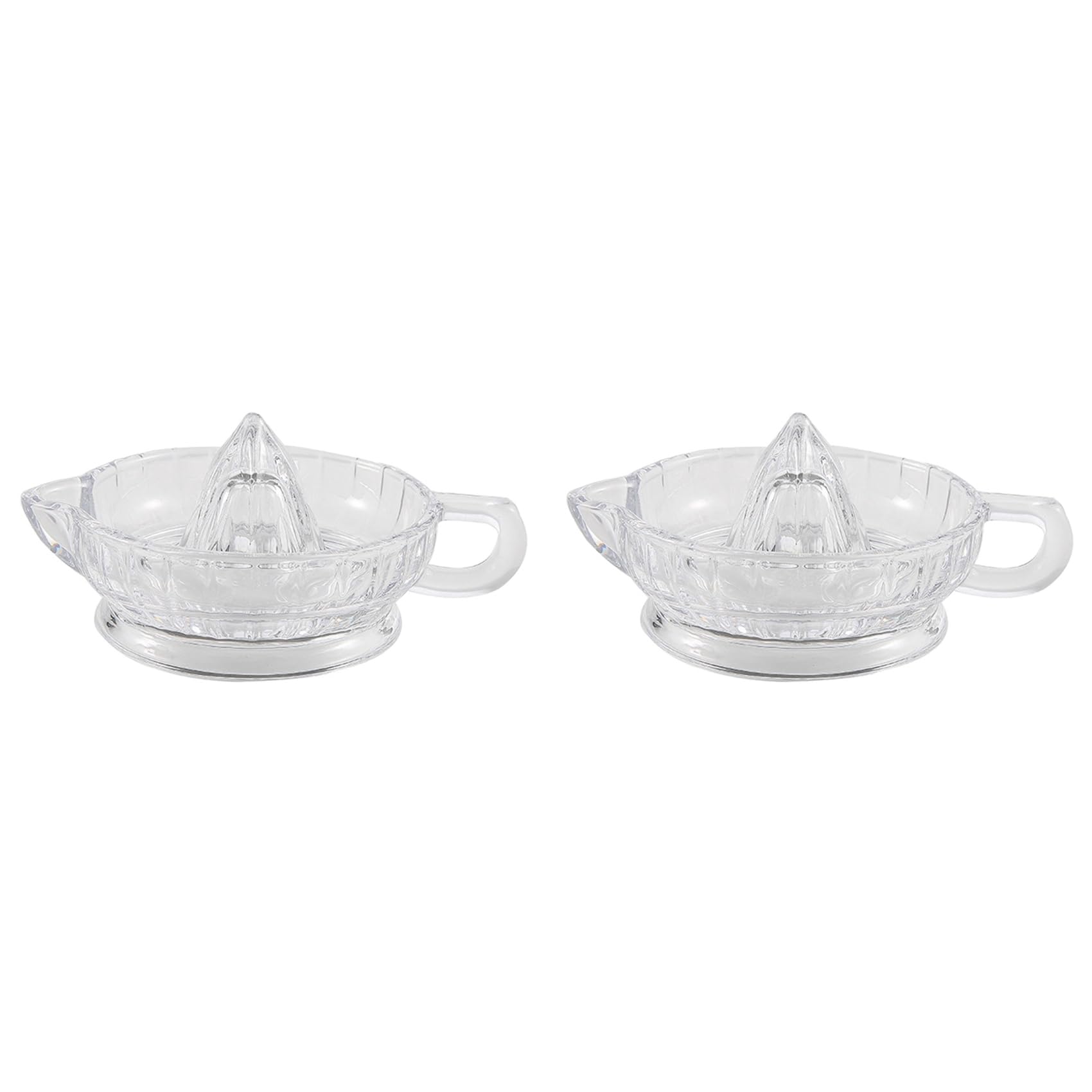 Aundhegrtt 2X Multifunctional Glass Fruit Juice Squeezer Manual Lemon Juicer Citrus Orange and Grapefruit Juice Squeezer