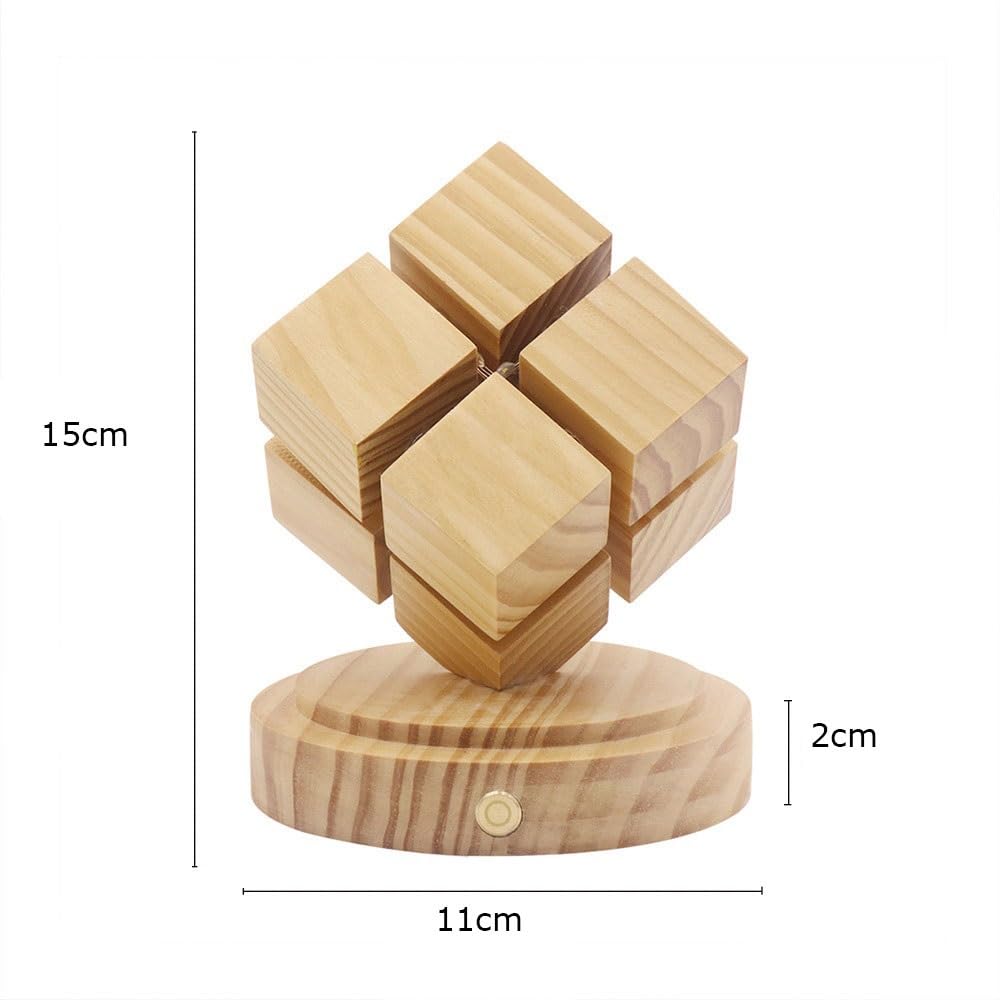 Lampada da Tavolo Decorazione Creativa for Luce Notturna, Comodino, Camera da Letto, Ambiente Lampada da Tavolo Romantica | Elegant rubber wood desk lamp for cozy ambiance, perfect bedside or office decor.