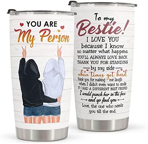 Macorner Gifts For Best Friend Women - Stainless Steel Tumbler 20oz - Mothers Day Gift For Bestie, Soul Sister, BFF, Coworker - Birthday Gift Idea For Best Friend Friendship Gifts For Women