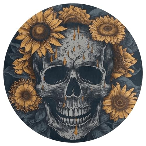 Alfombra de sofá y comedor con girasoles estilo decoración del hogar alegre 5