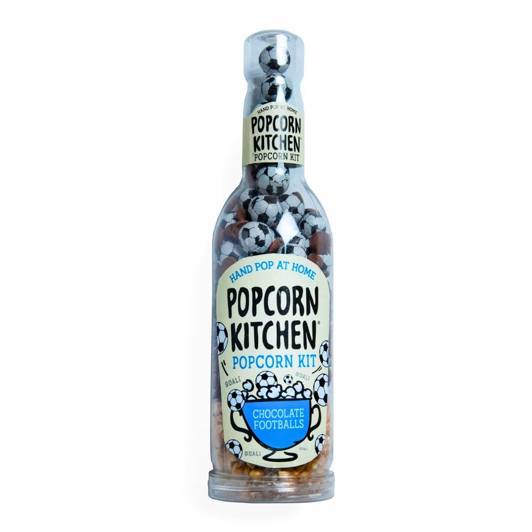 Popcorn KitchenPop at Home - Popping Corn Kernel Kit (440g, Milk Chocolate Flavour Footballs)