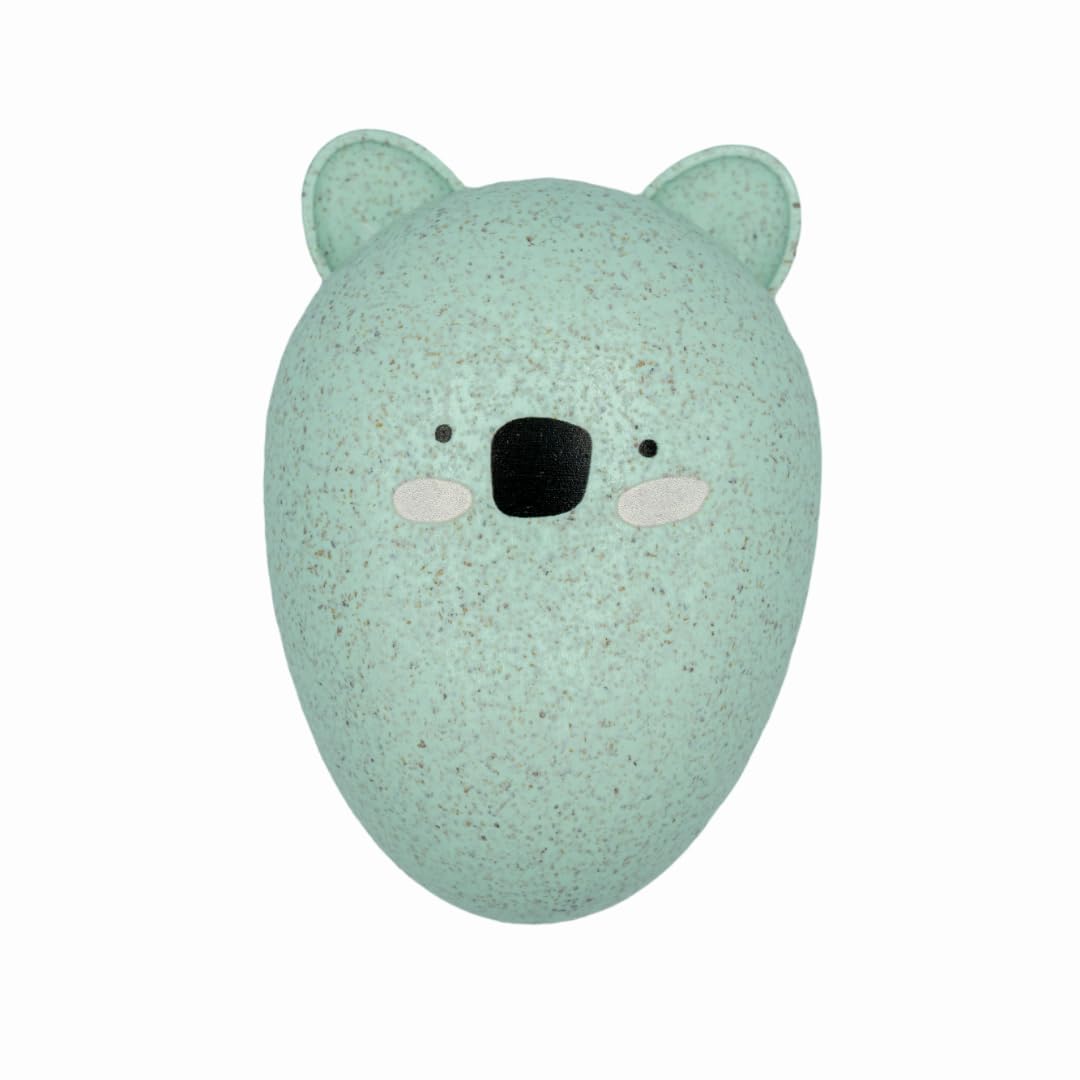 PARSA Beauty Nature Kids cepillo pelo Koala – Peine antitirones sin mango 3D de paja de trigo – Cepillo capilar neutro en carbono para niños sin tirones – Cepillo capilar para niños