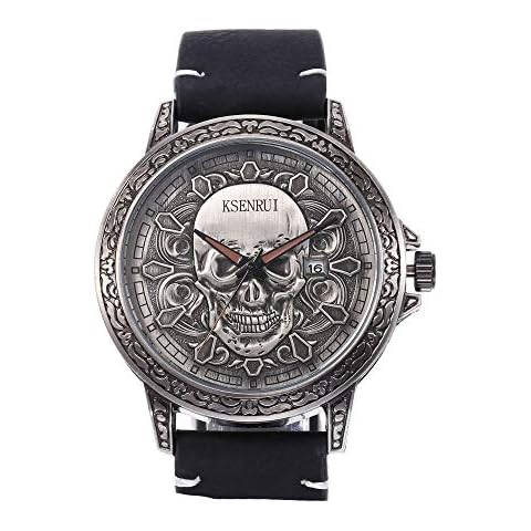 Haonb Bronze Skull Trend Watch for Men Cover