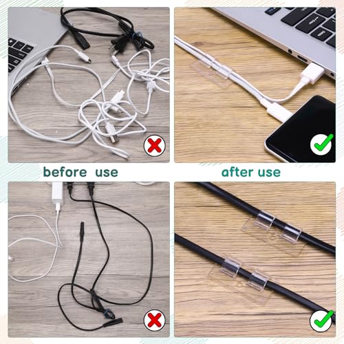 saerryor 30Pcs Outdoor Lights Hooks with Sticky Pad, Self Adhesive Cable Clips Sticky Wire Clips Cable Management Holder for Outdoors Fairy Light Desk Wall Home Office - Image 6