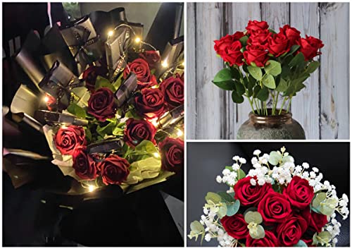 Jewlri 12 pezzi Rose Artificiali, Fiori