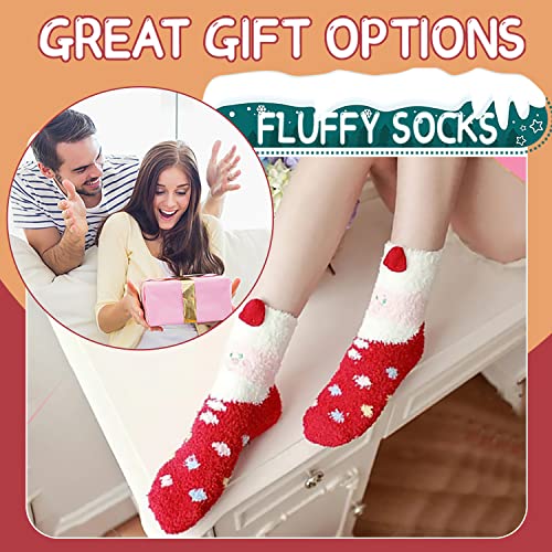 Image of ProEtrade Fuzzy Socks for Women Teen Girls Fluffy Christmas Cozy Slipper Cabin Soft Winter Warm Fleece Socks