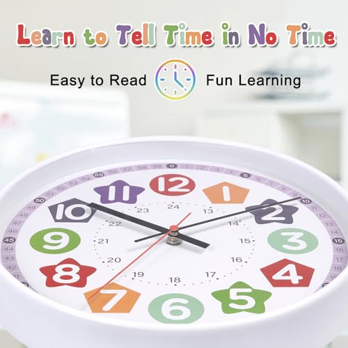 50% Off Aurowit Learning Wall Clock for Kids & Classrooms