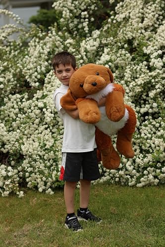 MorisMos riesen Golden Retriever Hund Kuscheltier XXL, 80cm lang groß Hund stofftier plüschtier,Geschenk Kinder Baby