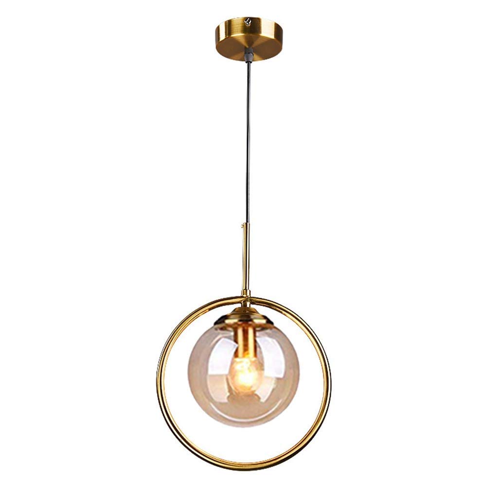 Lampe à suspension boule de verre E14 lustre de plafond créatif