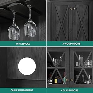 YITAHOME Kitchen Pantry Cabinet Storage with Microwave Stand, 67'' Tall Pantry Buffet Cabinet w/Acrylic Glass Doors and Glass Holder, Freestanding Hutch Cupboard for Home, Kitchen, Charcoal Grey YITAHOME Kitchen Pantry Cabinet Storage with Microwave Stand 67 Tall Pantry Buffet Cabinet wAcrylic Glass Doors and Glass Holder Freestanding Hutch Cupboard for Home Kitchen Charcoal Grey