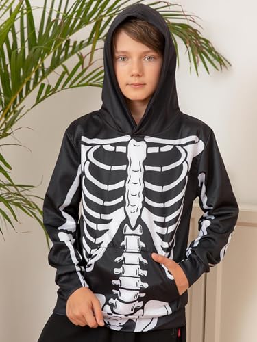 Image of Lovekider Boys Hoodies Sweatshirt Cool 3D Print Pullover with Big Pocket for Kids Fashion Warm Winter 6-16 Years