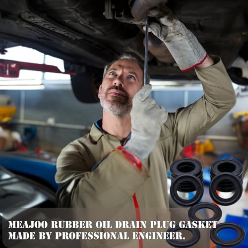 Image of 10PCS M14 Oil Drain Plug Gasket Rubber Crush Washer Seals 097-139, F0RD-5066453, F5TZ-6734-BA Engine Oil Pan Drain Plug Seal for Ford Focus
