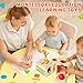 5-in-1 Wooden Activity Cube, Toddlers Montessori Toys for Baby Boys Girls, Baby Activity Center for 2+ Year Old, Woodpecker Worm Toy Magnetic Bird Feeding Game, Educational Color & Shape Sorting Toy