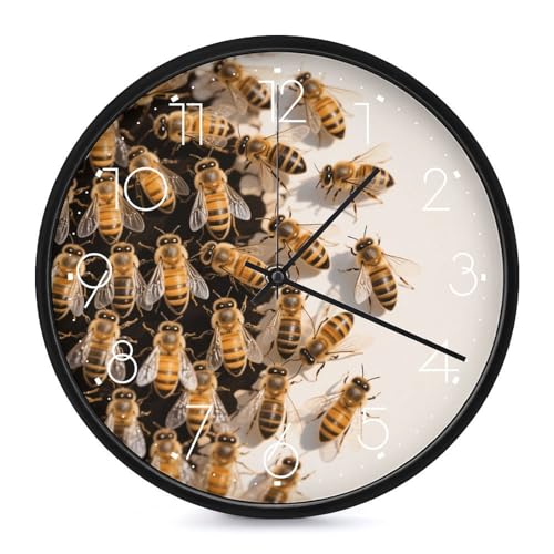 Horloge murale ronde décorative à piles de 25,4 cm de salon - 2