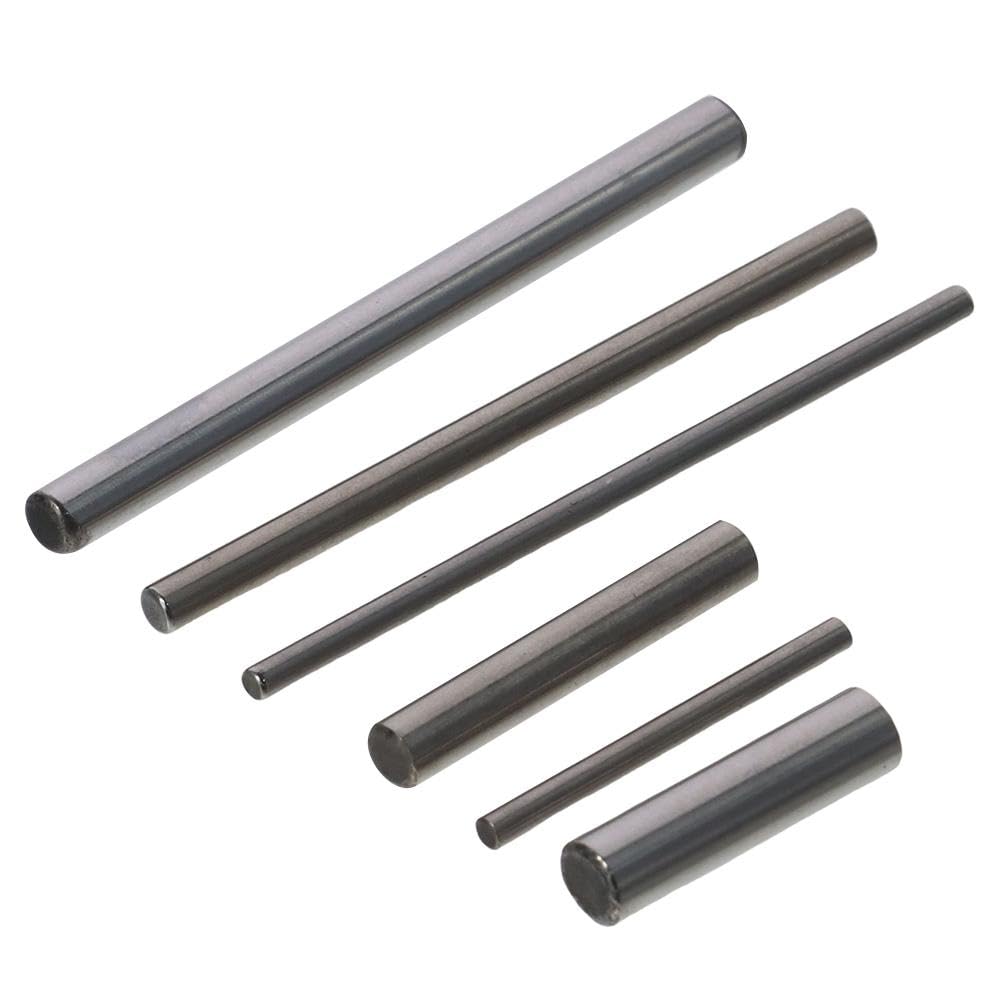 SHUATI Solid Round Rod,HSS Lathe Bar Stock Tool 25/50/75mm Durable Silver Miniature Axle Portable Round Steel Rod(5 x 50mm)