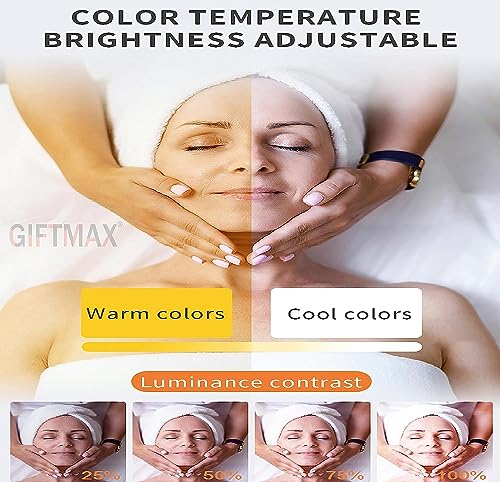 Image of GIFTMAX Half Moon Light for Makeup, Tattooist, Massage, Skin Care, Beauty LED Lamp Aluminum Alloy Shell LED Eyelash Light 110V /240V (Black)