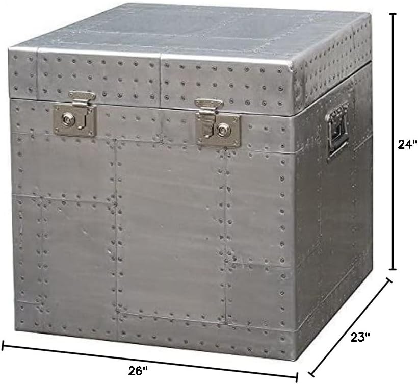 NauticalMart Aviator Spitfire Trunk End Table for Living Room, Bedroom Aviation Decorive Furniture