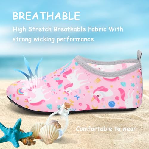 Image of ANLUKE Kids Boys Girls Water Shoes Barefoot Aqua Socks Fast Dry Beach Swim Outdoor Sports Shoes for Toddler